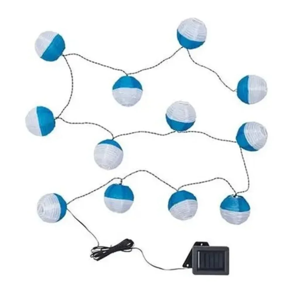 IKEA SOLVINDEN Solar String Light with 12 LED Lights, blue white